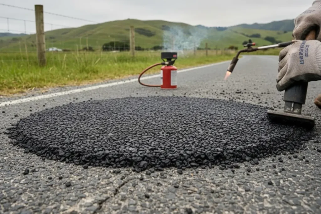 Professional asphalt patch repair carried out by asphalt contractors auckland using proven repair techniques.
